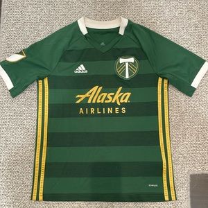 Adidas Portland Timbers kids jersey, size medium